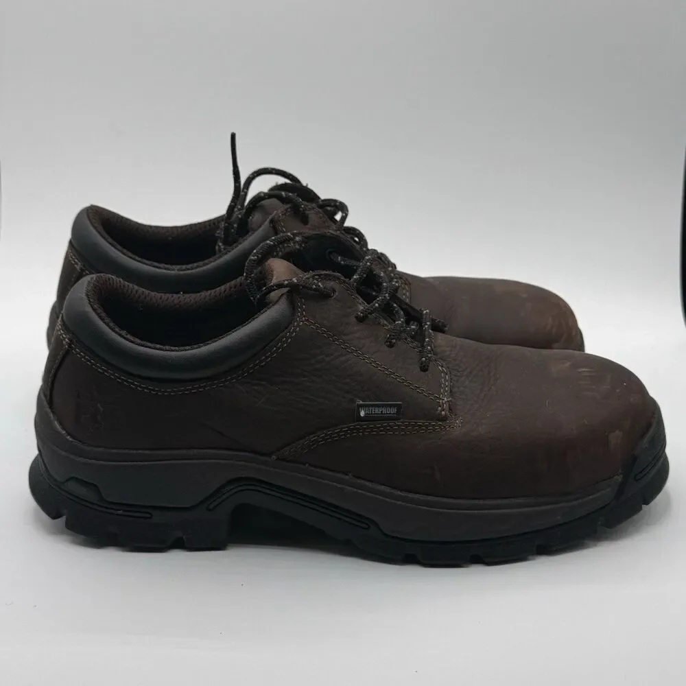 Timberland Pro Stockdale Alloy Safety Toe Waterproof Work Shoes Mens 9.5 M Brown